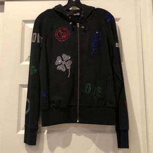 Moschino Crystal Embellished Hoodie